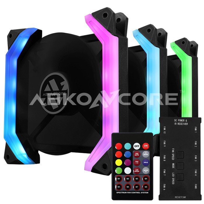 Fan Casing Abkoncore Spider Spectrum RING RGB 3in1 (REMOTE+CONTROLER)