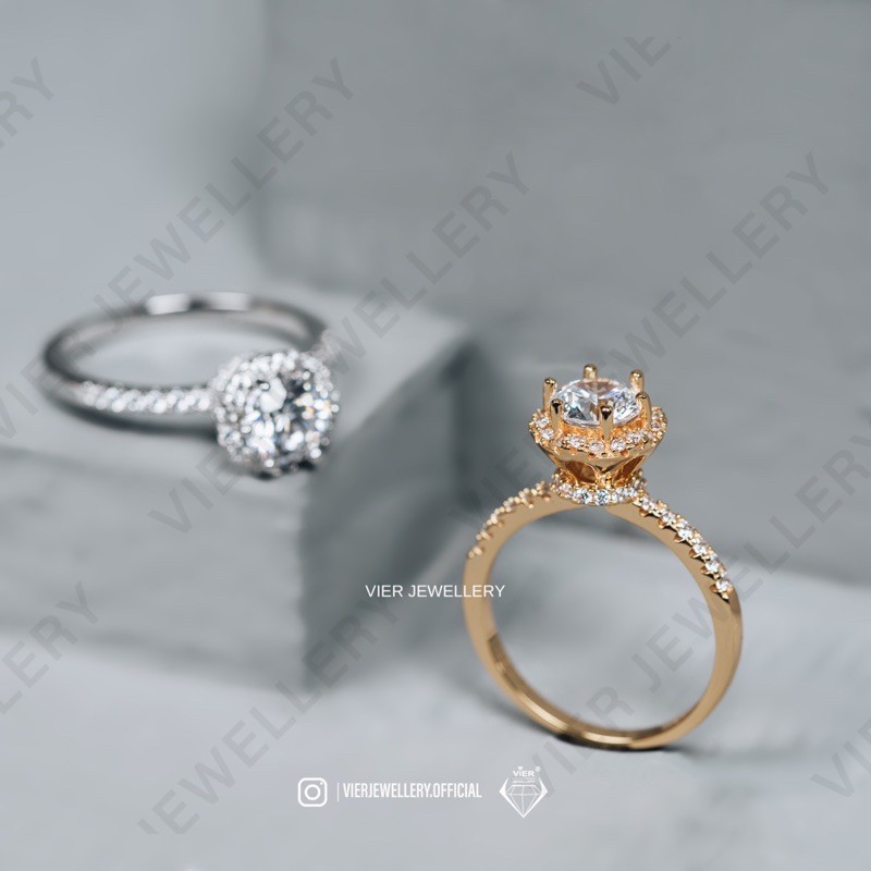 VIER JEWELLERY WYNN EDITION RING 8705 , cincin replika berlian crystal zirconia
