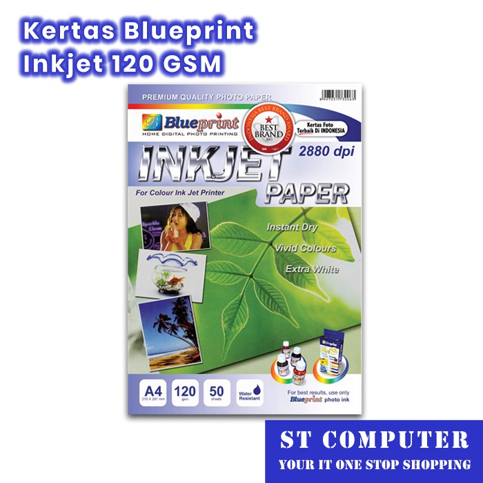 

Kertas Blueprint Inkjet 120 GSM