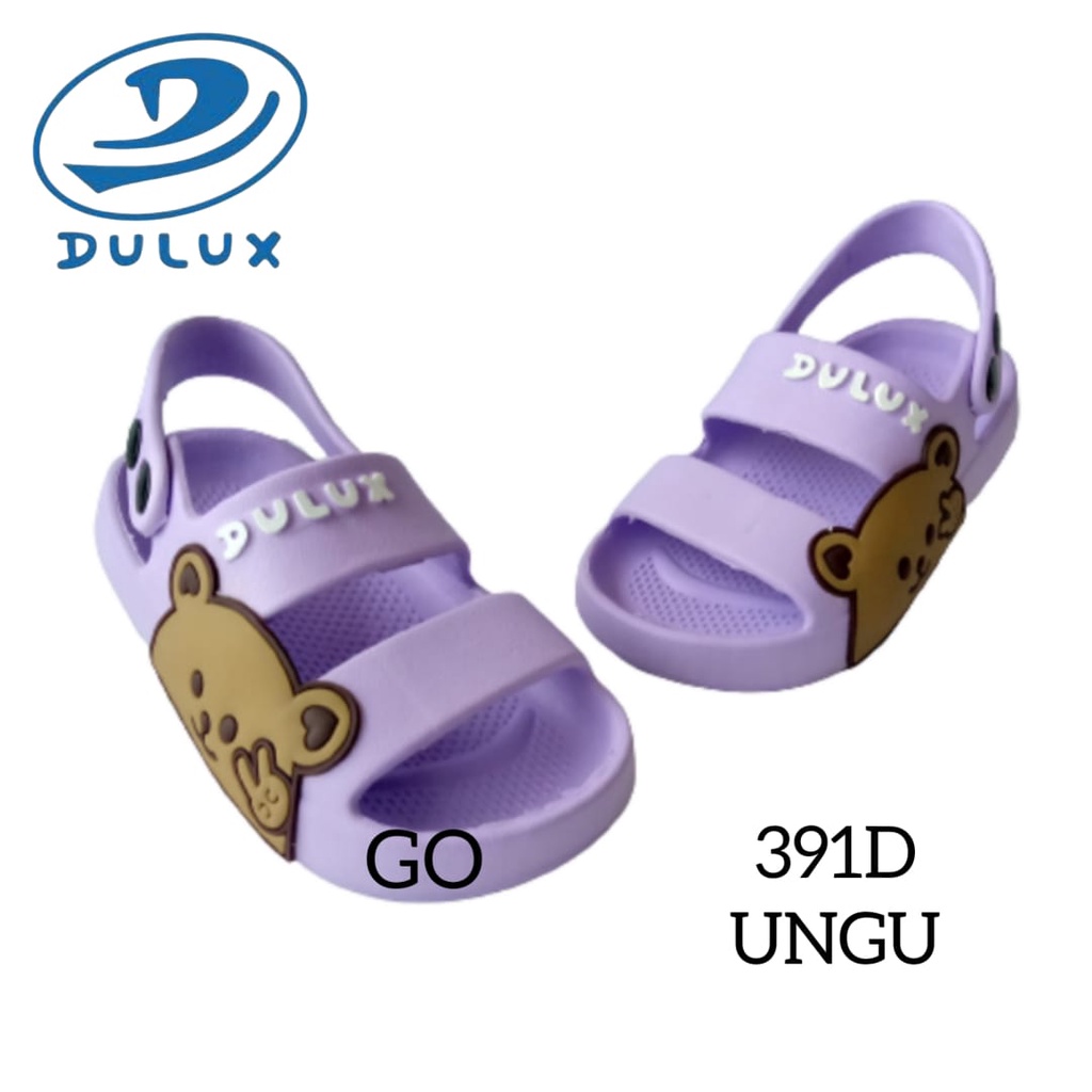 gof DULUX 391D BEAR Sandal Anak Laki-laki Bandua Tali Belakang Model Lucu Sandal Slop Anak Perempuan Model karakter Bear