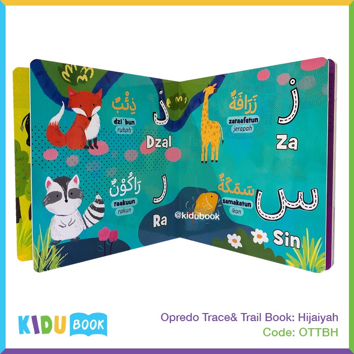 Buku Anak Belajar Mengenal Huruf Hijaiyah Opredo Trace&amp; Trail Book Hijaiyah Kidu Toys