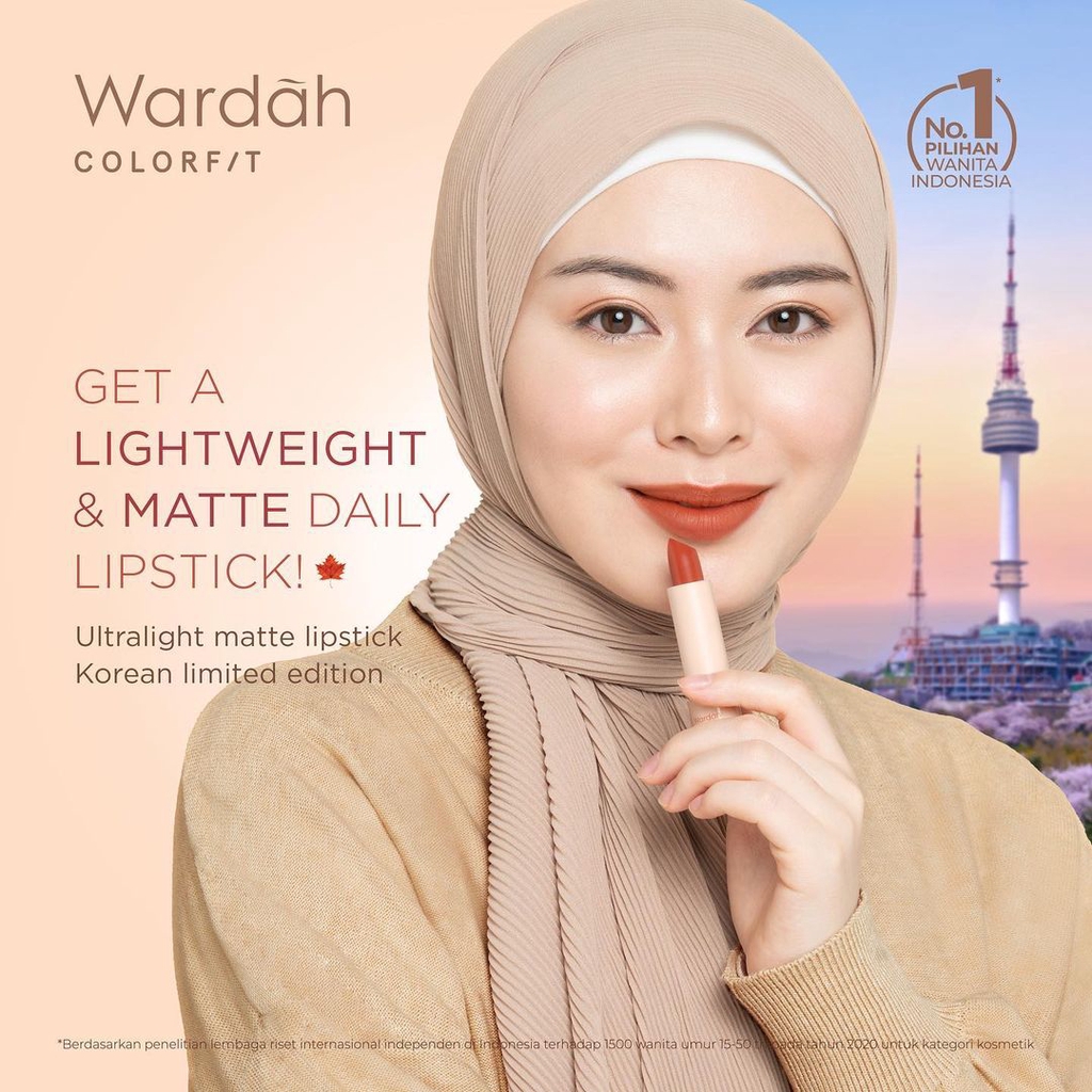 WARDAH KOREA EDITION COLORFIT Ultralight Matte Lipstick