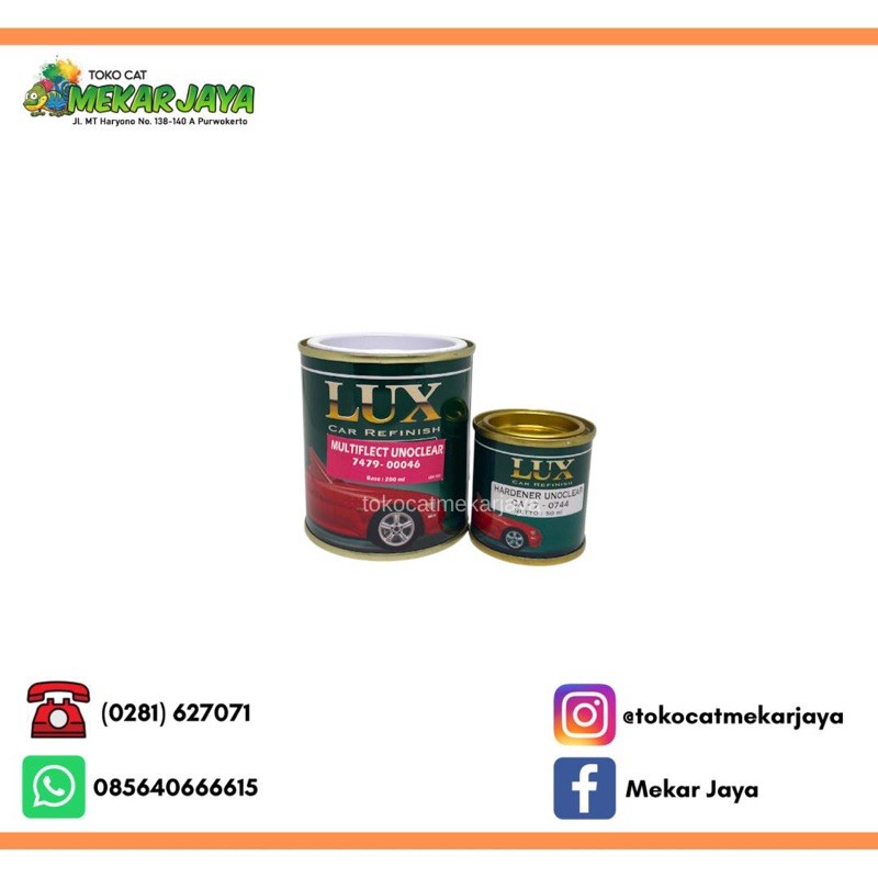 Clear Gloss Lux Multiflect Unoclear PU 250ml + hardener 50ml / clear glotter / clear motor / clear g