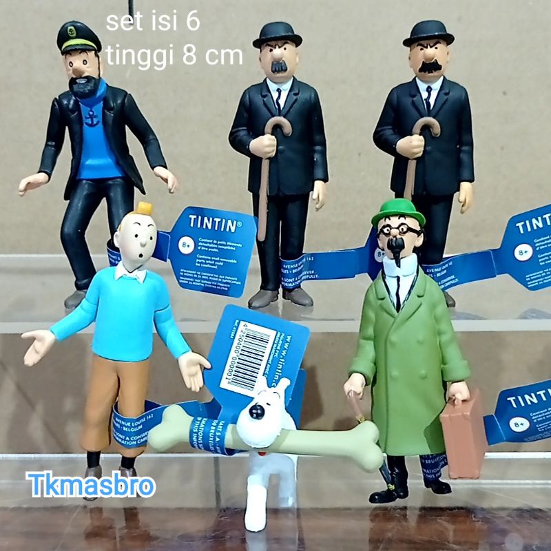 Pajangan Action Figure Tintin Isi 6