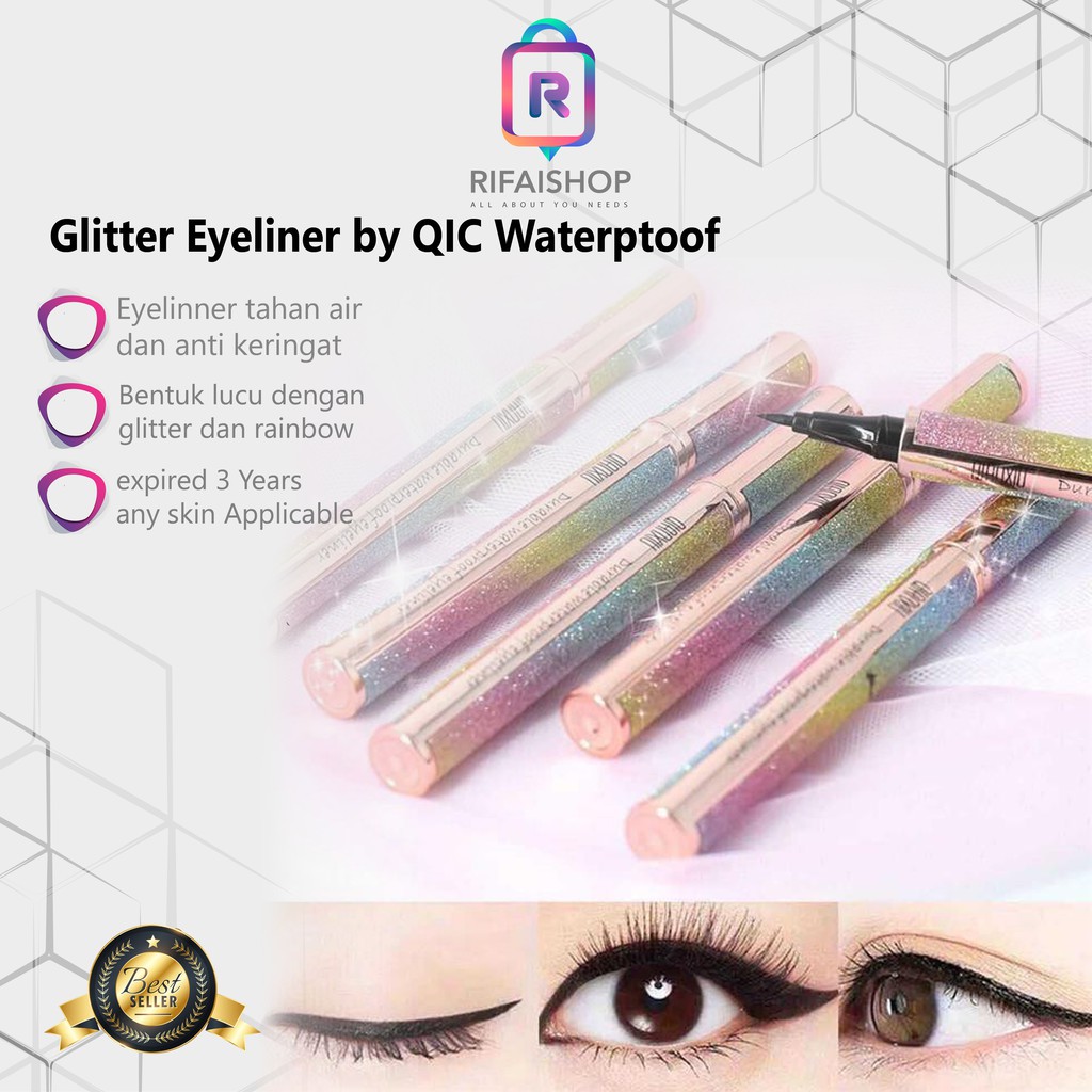 Glitter Eyeliner Pen by QIC Anti Keringat waterproof Eye liner