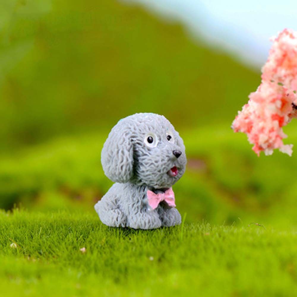 MXBEAUTY 3pcs Miniature Home Figurines Animal Model Garden Cute Bonsai Crafts Dog Decoration Statue/Multicolor