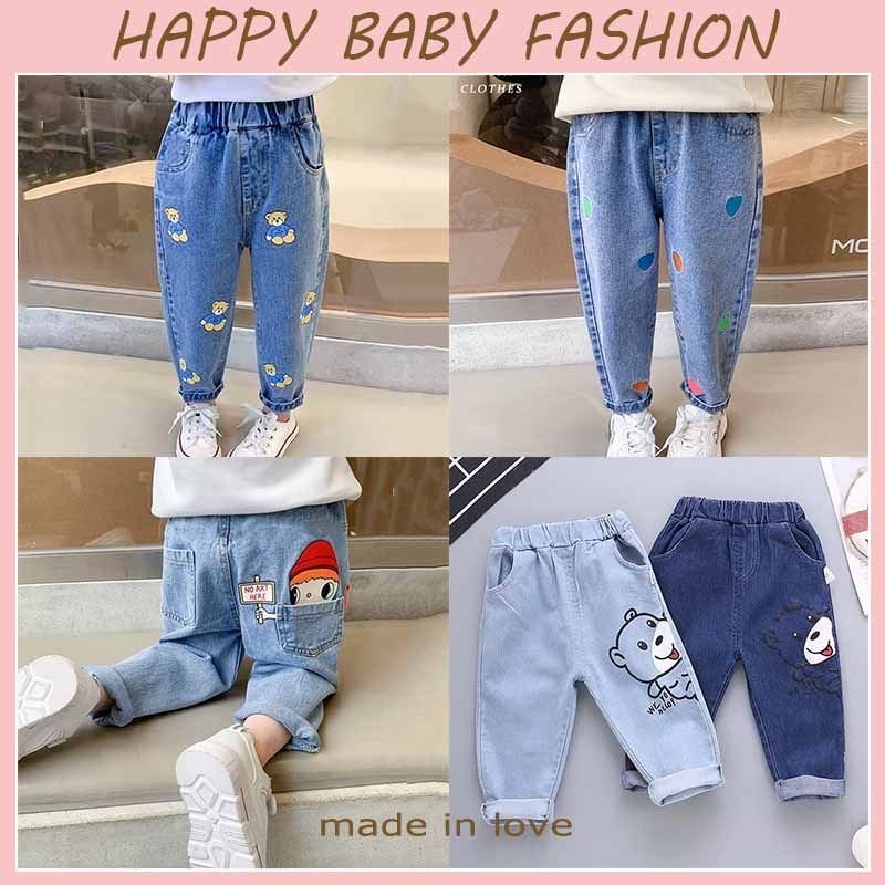 【Happy Baby】1-6 Tahun Celana Jeans Cewek Kekinian / Celana Anak CK07-13