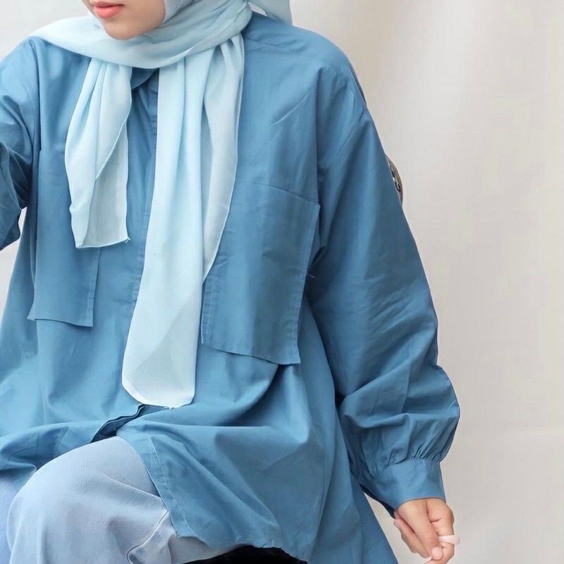 Kemeja Wanita Linen Jazlyn Shirt Linen 2 Pocket