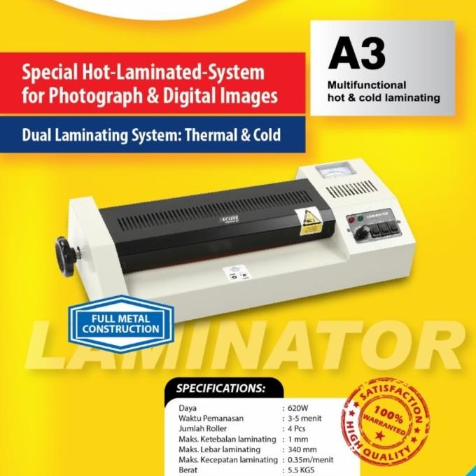 

SECURE INSTANT II Mesin Laminating KTP A4 F4 A3 Laminator Cold & Hot
