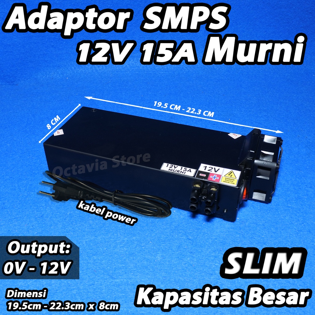 Adaptor switching power supply SMPS 12V 35A, 30A, 25A, 15A, 10A kapasitas BESAR