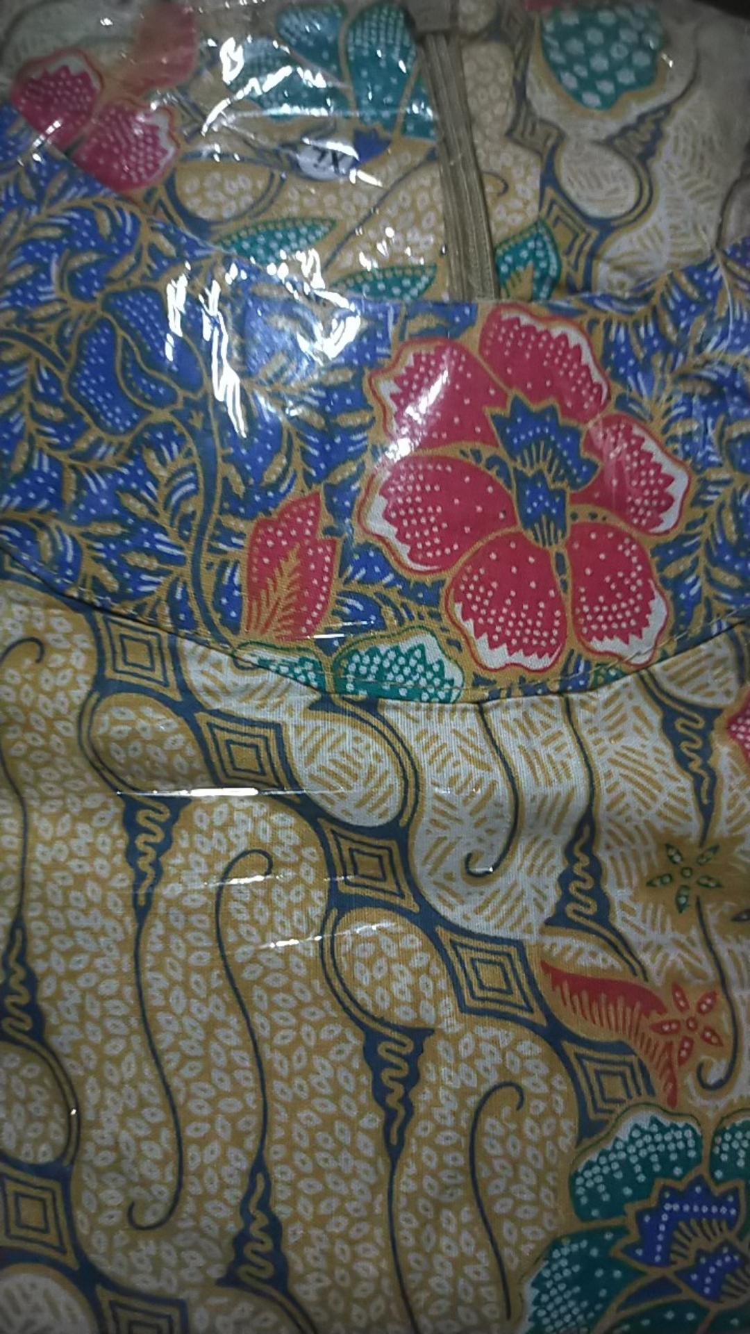 Tunik Parang Soft Gading Mika Sekar Batik Midi Tunik Kerja Kondangan Pesta Seragaman Jumbo Muslim