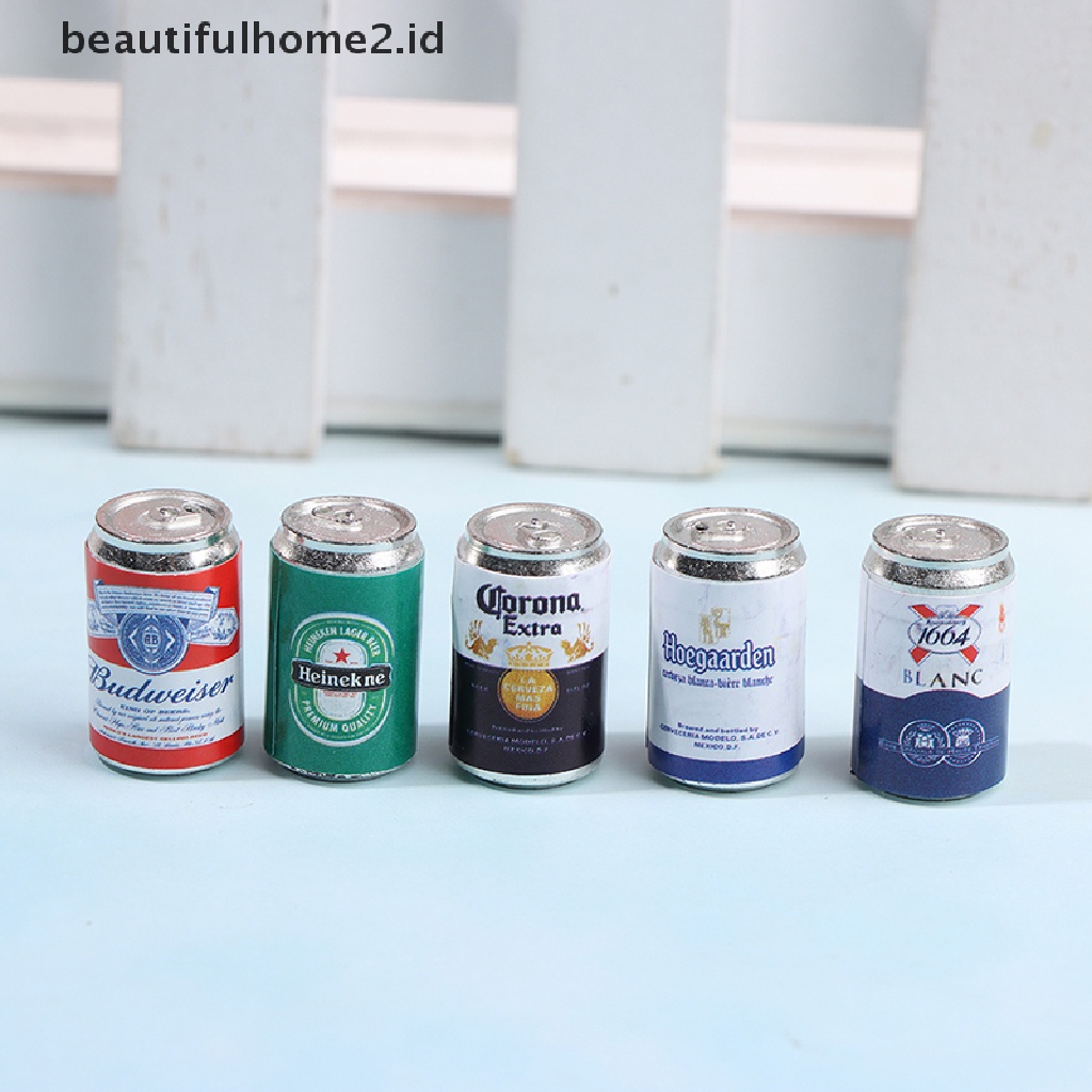 (Beautifulhome2.Id) 4pcs / Set Miniatur Kaleng Soda / Bir Untuk Dekorasi Rumah Boneka