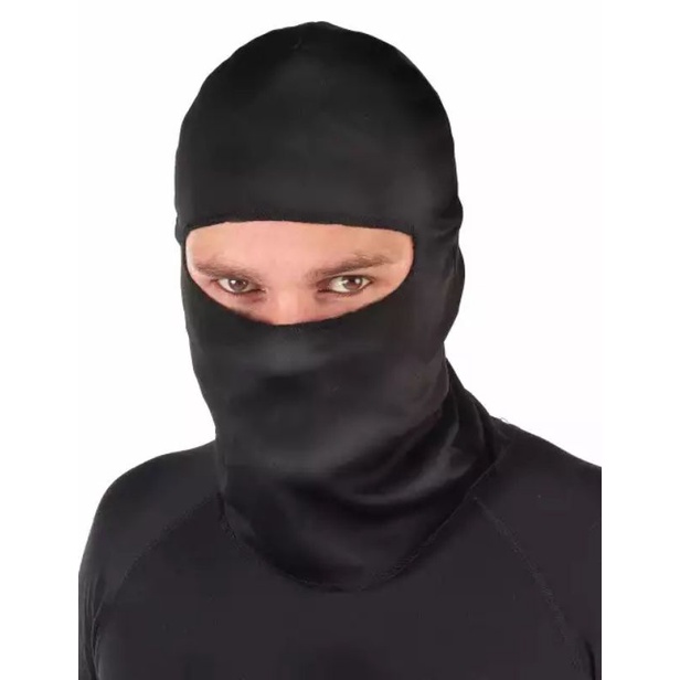 Masker Ninja Hitam Polos / Masker Ninja Balaclava Full / Masker Penutup Muka Polos