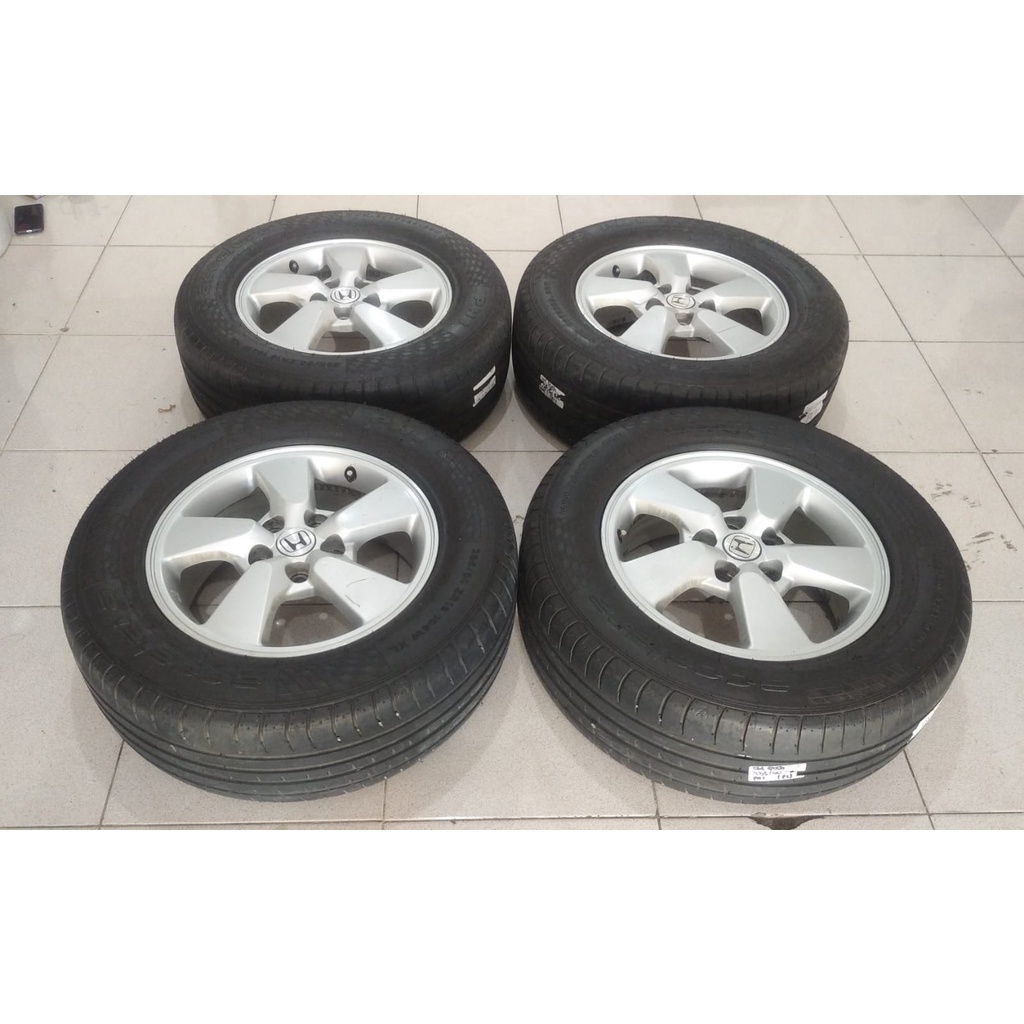 Velg Mobil Bekas STD Original RUSH Ring 16 Hole 5X114,3 ET50 SILVER + Ban Accelera PHI 235 60 R16 Un