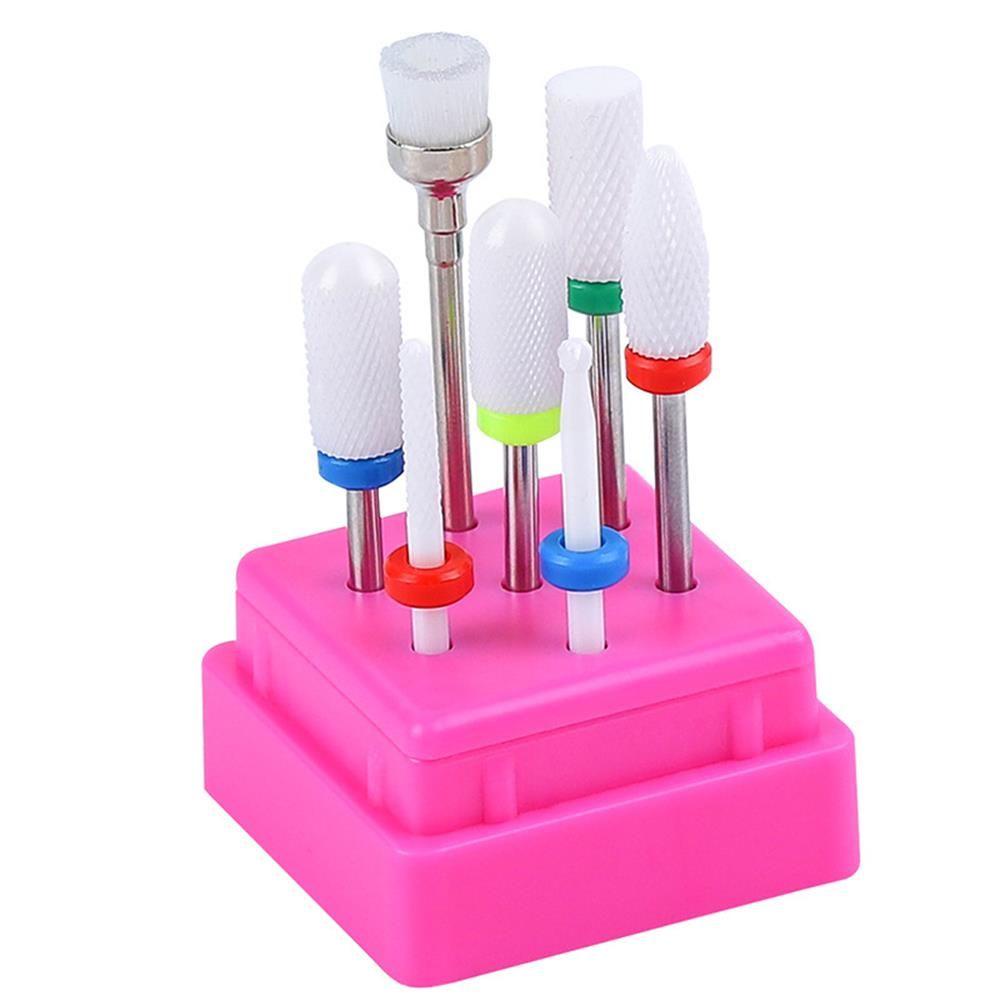 Etalase Kepala Gerinda Nanas Penyimpanan Kecantikan Nail Polishing Head Nail Drill Bits Holder