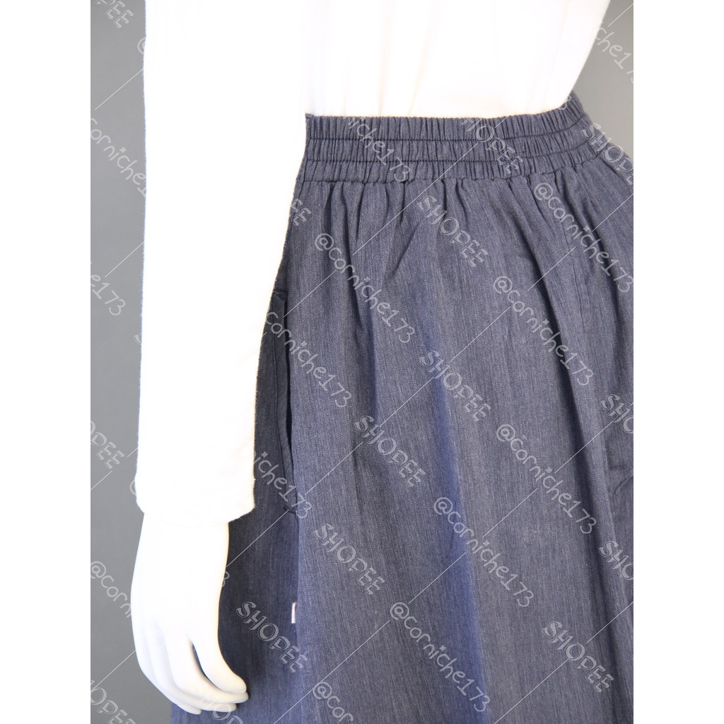 Corniche Viny Skirt Biru Dongker - TP52309