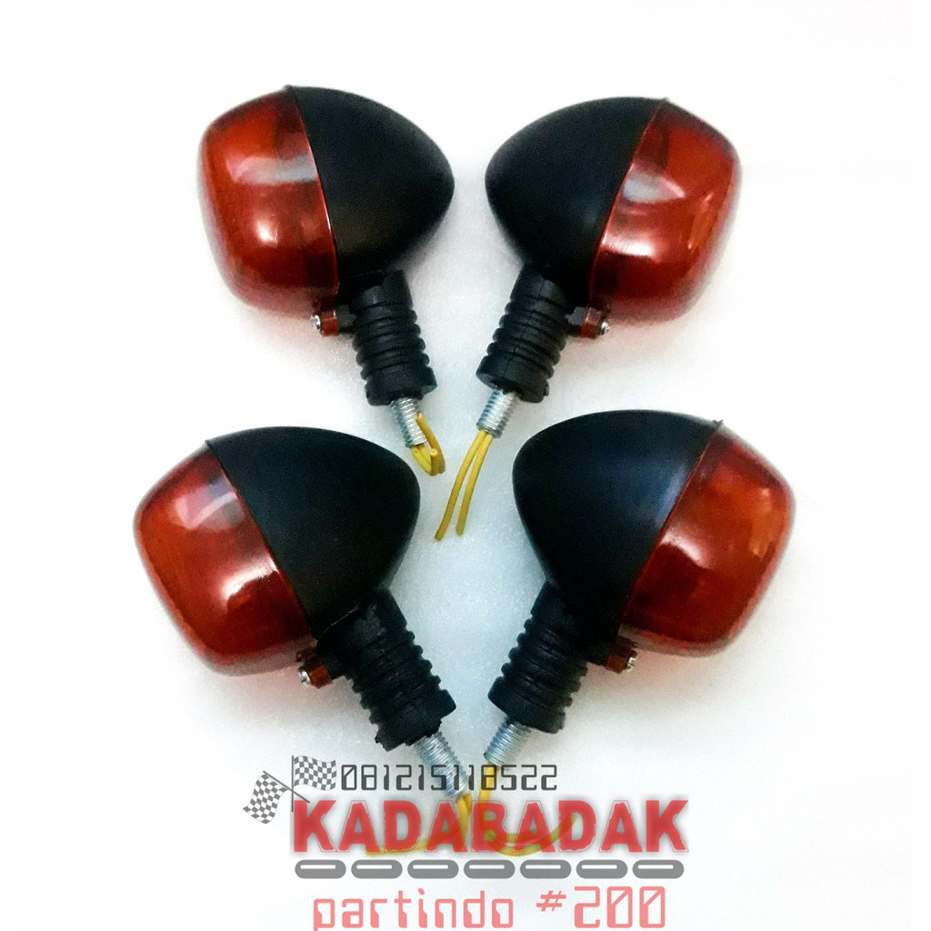 Lampu Sen Sein Sign Reteng Ninja Old R RR 150 Victor KW Imitasi Hitam Cokelat pnp Tiger Revo Megapro