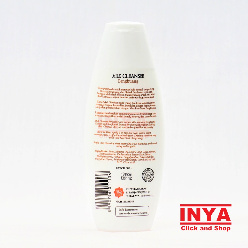 VIVA MILK CLEANSER BENGKUANG 100ml - Pembersih Wajah