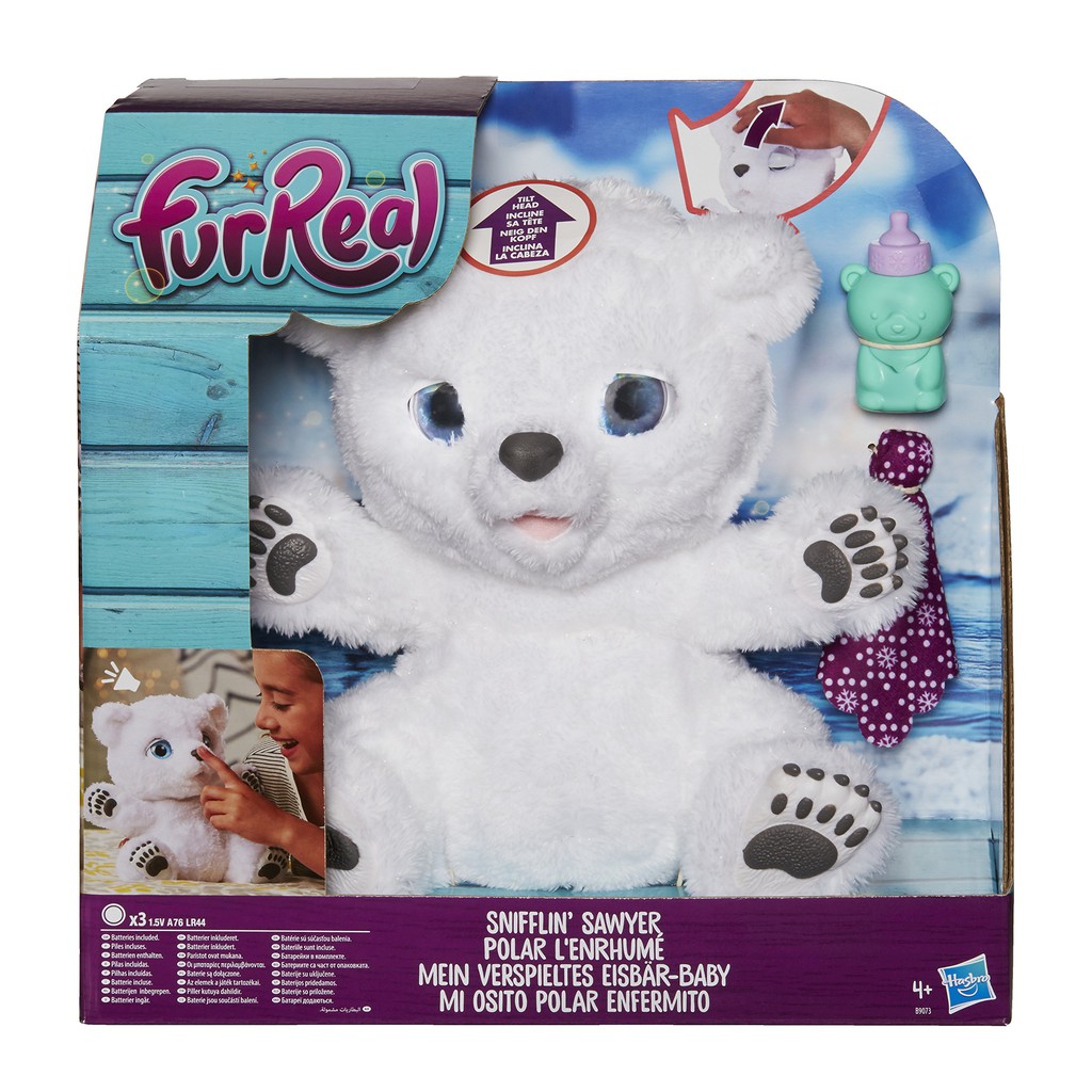 FurReal Snifflin’ Sawyer Beruang Kutub - Mainan Boneka Interaktif