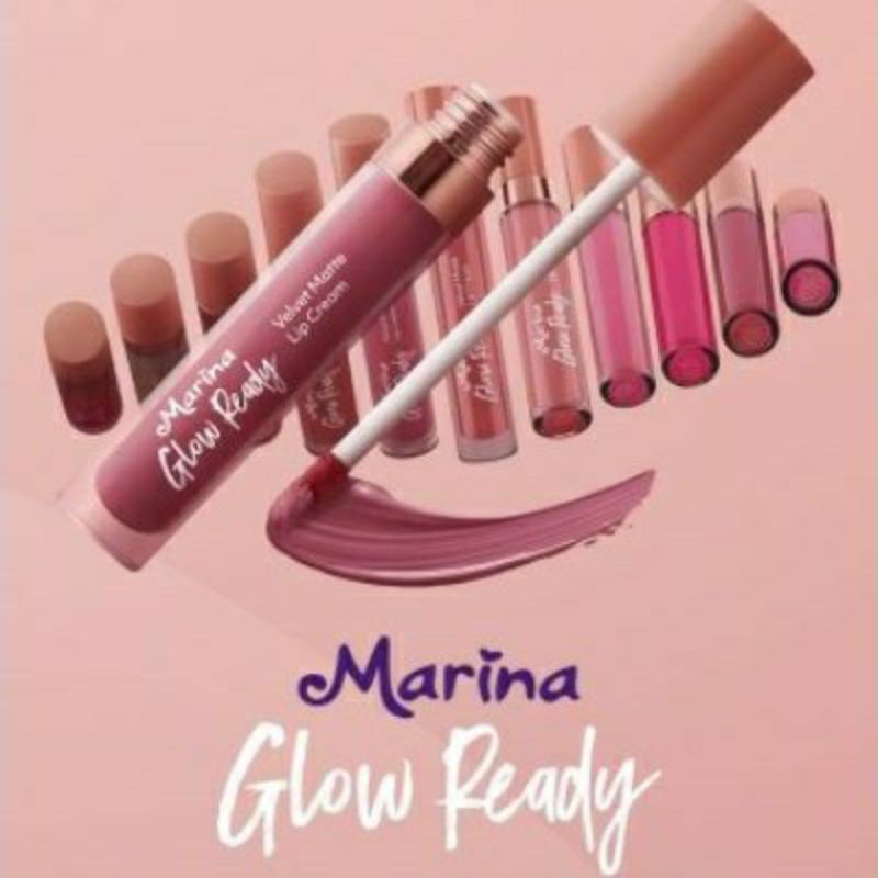 ☃Cutezz_Ching1☃Marina Glow ready Velvet Matte Lip Cream 5ml