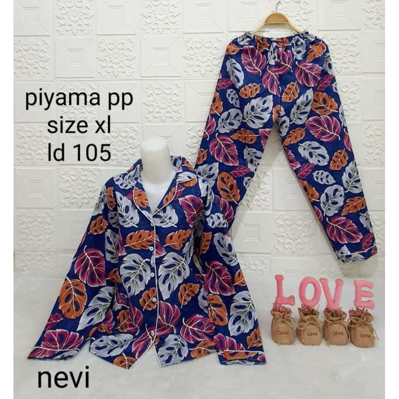 PIYAMA LENGAN PANJANG MOTIF JANDA BOLONG - BAJU TIDUR WANITA - PAJAMAS