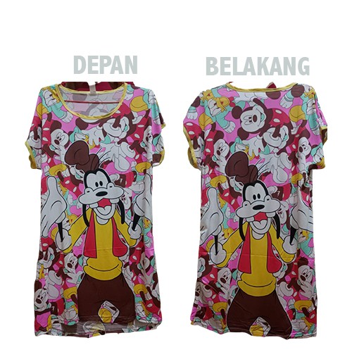 Baju Tidur Halus Karakter Motif Kartun Goofy