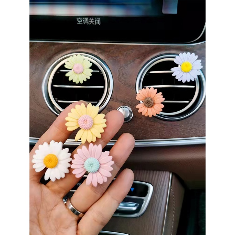 Dekorasi interior Ac Mobil Bentuk Kartun Bunga Daisy Lucu