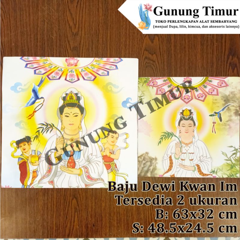 Baju Kertas Sembahyang Dewi Kwan Im Tersedia Ukuran Besar dan Kecil - Peralatan Sembahyang Murah