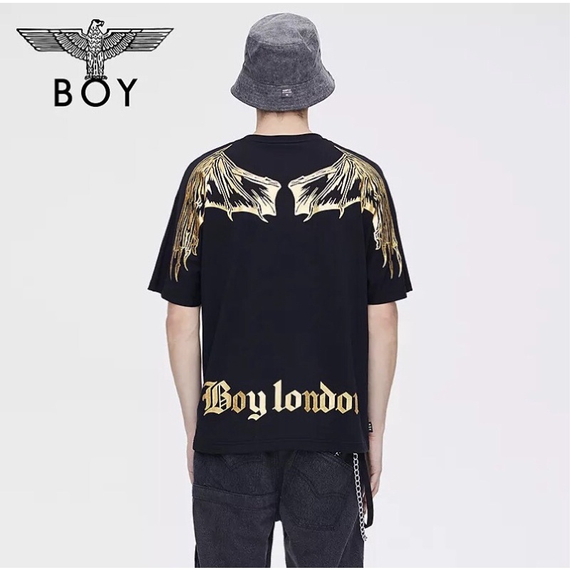 BOY20 KAOS BOY LONDON WINGS GOLD IMPORT PRIA WANITA ASIA EROPA KOREA