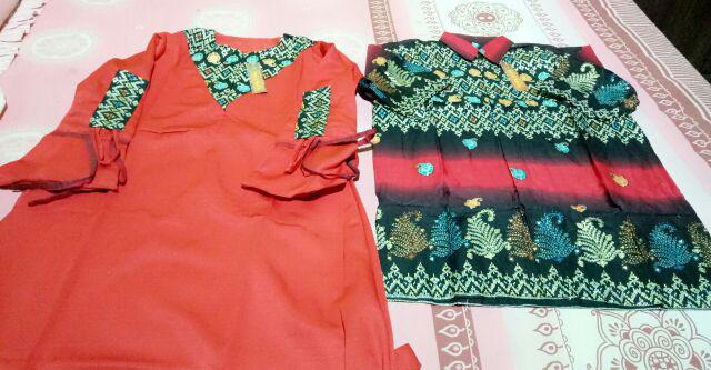 (couple Ready Anak)  Couple Batik 2537 Couple Azzahra Gamis Batik