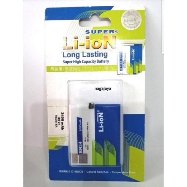 batt batre battery double power super li-ion lion bn 34 Xiaomi redmi 5A
