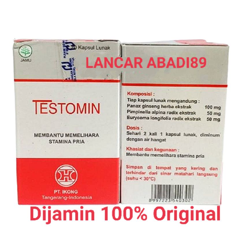Testomin h3 - vitamin , hormon , kesuburan , stamina pria