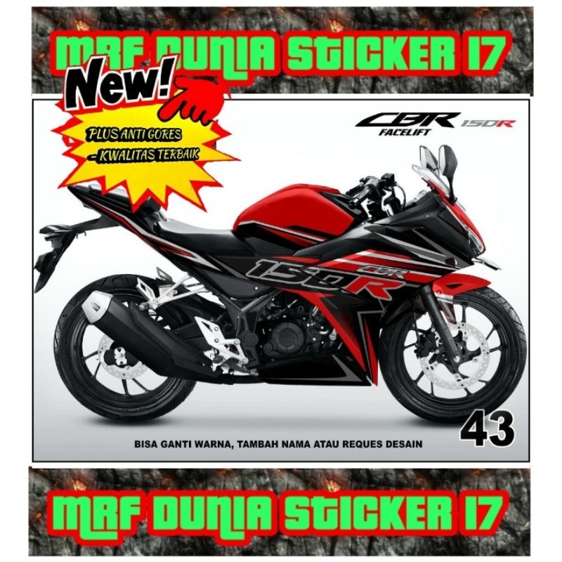 Sticker decal CBR 150R Facelift Full Body dekal CBR 150R Facelift Stiker Decal CBR 150R Facelift Dec