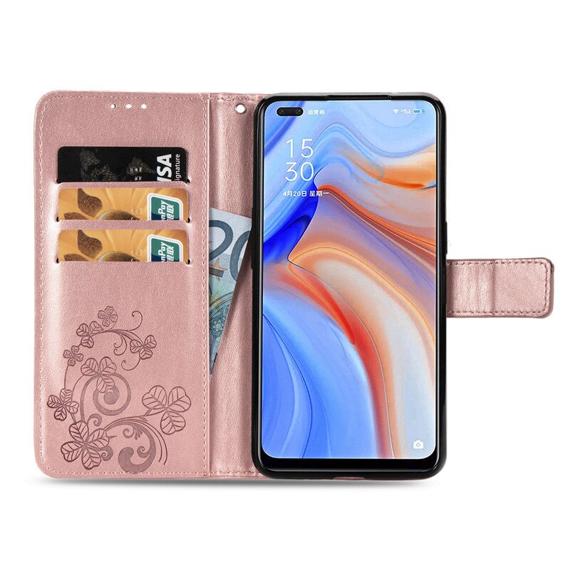 Casing Flipcase Oppo Reno 4 5g 3 A 5g Bahan Kulit Pu Dengan Bumper