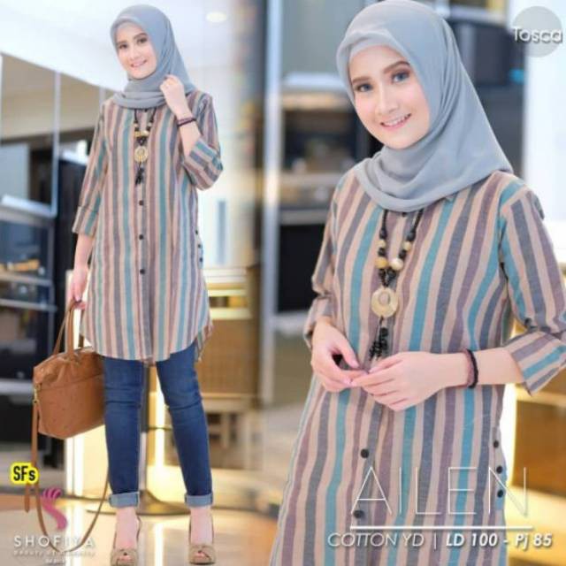 AILEN TUNIK SALUR -TUNIK SALUR LENGAN SERUT