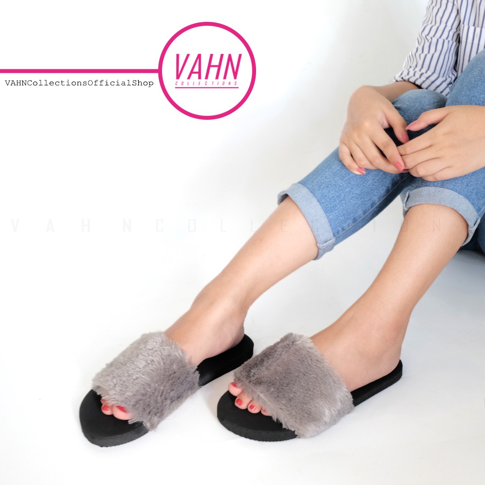 TERMURAH 15 WARNA Sandal  Bulu  Sendal Santai Rumah Selop 