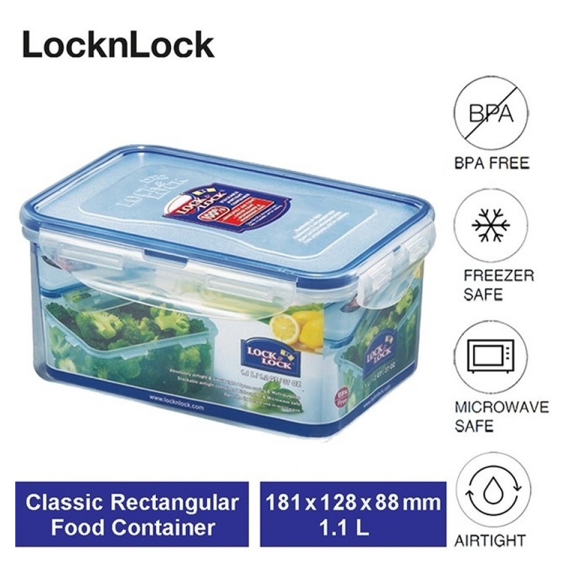 Lock n Lock Food Container 1L 1.1L HPL817 HPL817C HPL815D Wadah Makanan Kotak Bekal