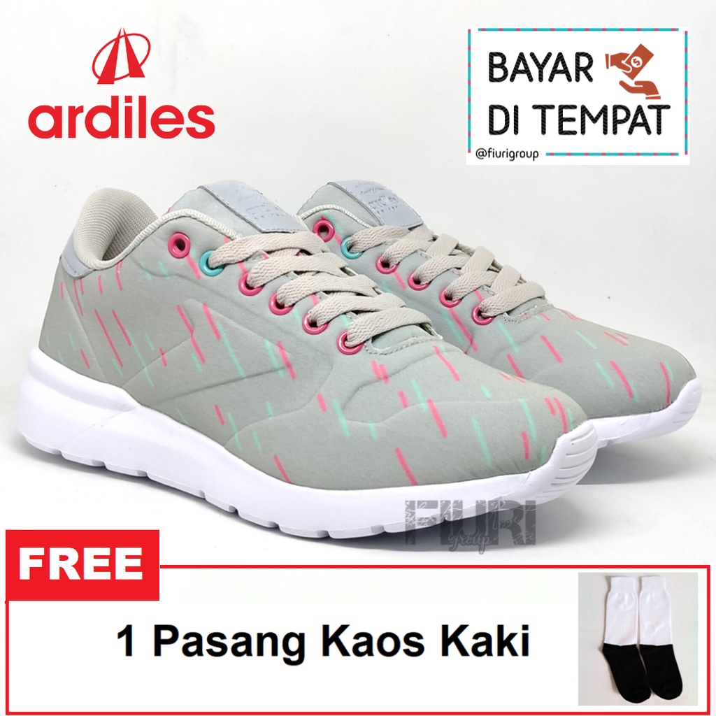 ARDILES Original JOLENE 37-40 Abu Abu Sepatu Kets Sneakers Olahraga Running Sport Senam Wanita FIURI