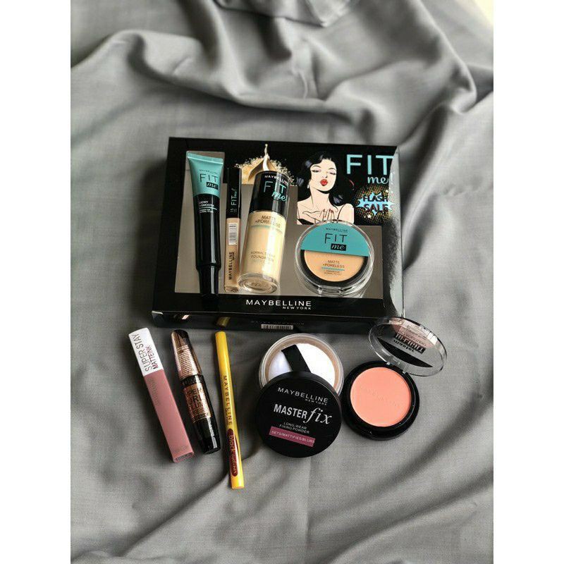 paketan make up wanita maybeline 8 in 1 /9 in 1 murah (cod)