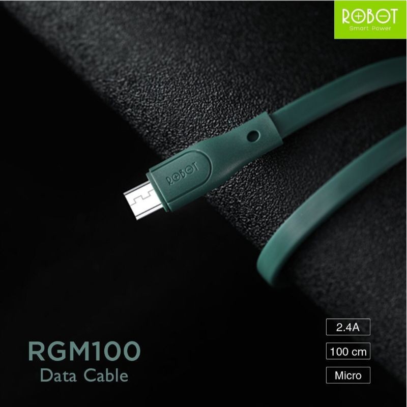 ROBOT RGM100 KABEL DATA MICRO USB FAST CHARGING 2.1A 100CM