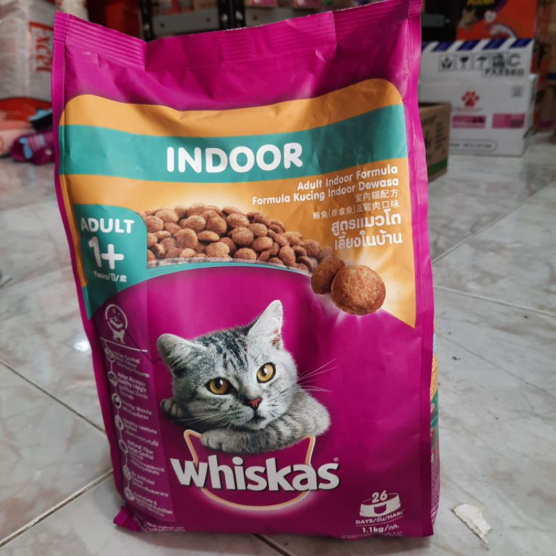 WHISKAS INDOOR ADULT 1.1KG FRESH PACK