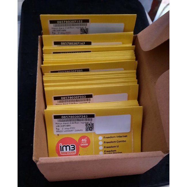 SP KARTU PERDANA INDOSAT IM3 BARU SEGEL PULSA KOSONG 0K COVER JABODETABEK