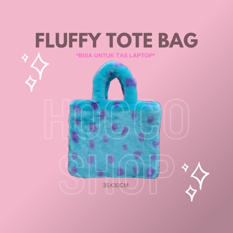 TAS KOREA FLUFFY TOTE BAG TOTE BAG BULU TAS WANITA TAS KEKINIAN TAS VIRAL TAS LAPTOP TAS BULU UNTUK 