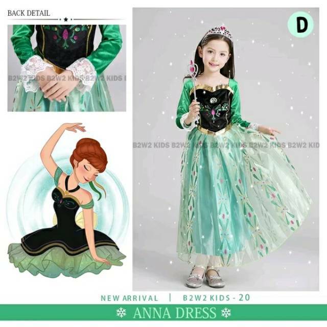 Dress frozen anna kostum ultah anak