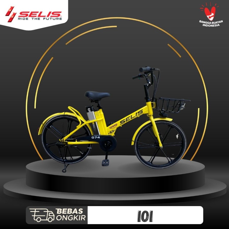 Sepeda listrik Selis tipe IOI Kuning