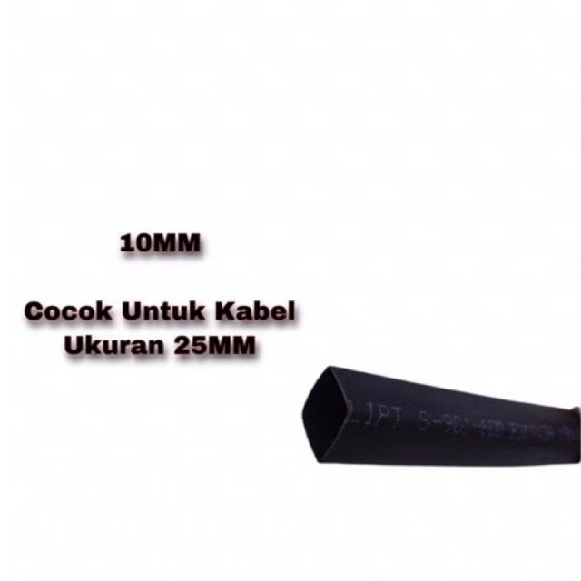 [HITAM] Heat Shrink Selongsong Bakar / Isolasi Bakar Tubings 10MM KHUSUS GROSIR