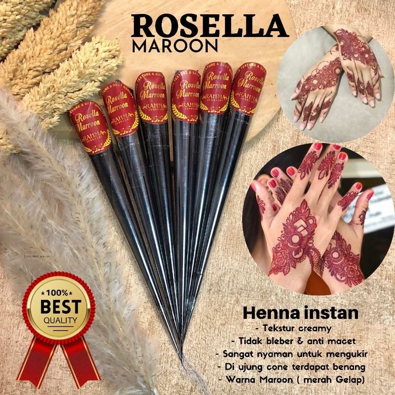 Henna Rosella Maroon &amp; Red &amp; Dark Choco