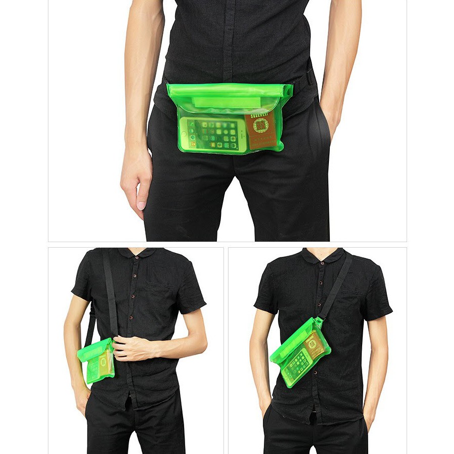 Waterproof waist Bag / Tas Pinggang Anti air / Anti Hujan / Anti Basah