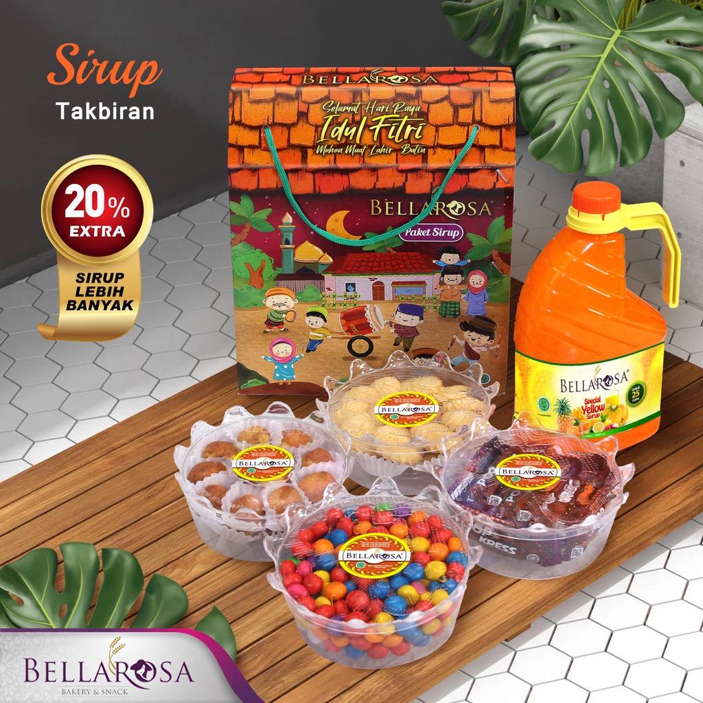 [1500gr] S046 | KUE KERING BELLAROSA PAKET SIRUP UNTA TAKBIRAN / KUE KERING LEBARAN