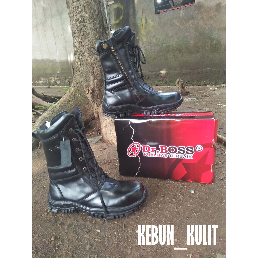 Sepatu Boot Sepatu Safety Pria Bahan Kulit
